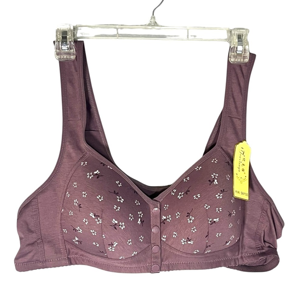 Youxianya‎ NWT Women's Padded Bra Snap Front Closure 58/135 Purple